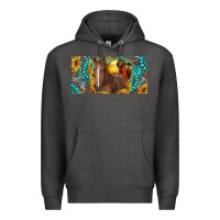 Charcoal Heather horse and desert with sunflowers gemstone Premium Hoodie - RanaPortraitStore