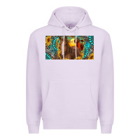 Lilac horse and desert with sunflowers gemstone Premium Hoodie - RanaPortraitStore