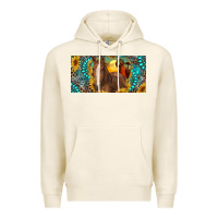 Tofu horse and desert with sunflowers gemstone Premium Hoodie - RanaPortraitStore