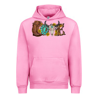 Fuchsia Pink western love bull skull with gemstone and sunflowe Urban Hoodie - texasbilliewilder