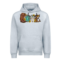 Heather Grey western love bull skull with gemstone and sunflowe Urban Hoodie - texasbilliewilder