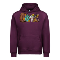 Mauve Wine western love bull skull with gemstone and sunflowe Urban Hoodie - texasbilliewilder