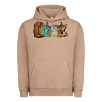 Pigment Burro western love bull skull with gemstone and sunflowe Urban Hoodie - texasbilliewilder