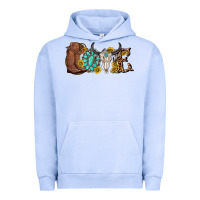 Pigment Grape Ice western love bull skull with gemstone and sunflowe Urban Hoodie - texasbilliewilder