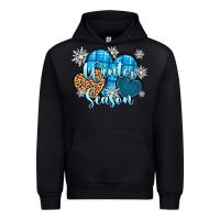 Black snow hearts winter season Urban Hoodie - Zillion Design Studio