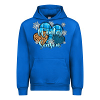 Cobalt snow hearts winter season Urban Hoodie - Zillion Design Studio