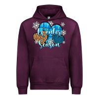 Mauve Wine snow hearts winter season Urban Hoodie - Zillion Design Studio