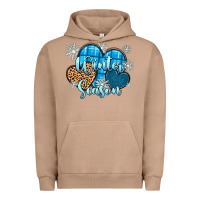 Pigment Burro snow hearts winter season Urban Hoodie - Zillion Design Studio