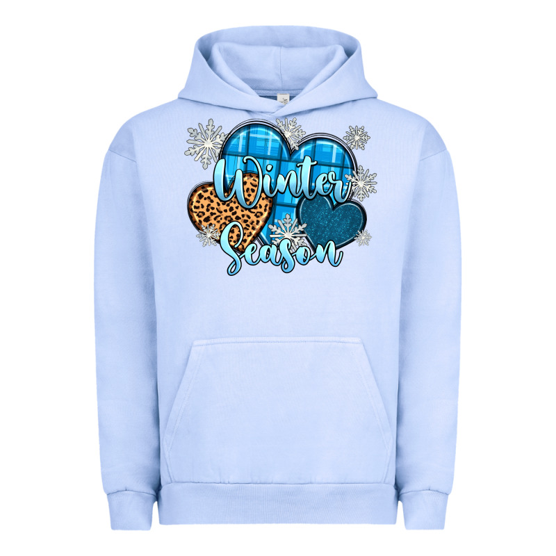 Snow Hearts Winter Season Urban Hoodie by Zillion Design Studio | Teevron