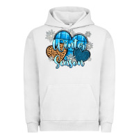 Pigment Lunar Rock snow hearts winter season Urban Hoodie - Zillion Design Studio
