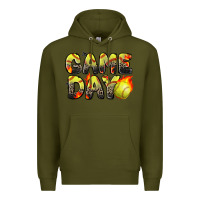 Army Green game day softball leopard Premium Hoodie - Zillion Design Studio