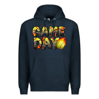 Navy game day softball leopard Premium Hoodie - Zillion Design Studio