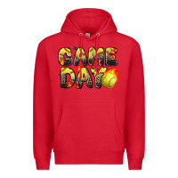 Red game day softball leopard Premium Hoodie - Zillion Design Studio