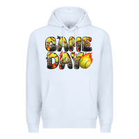 White game day softball leopard Premium Hoodie - Zillion Design Studio