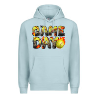 Blue Mist game day softball leopard Premium Hoodie - Zillion Design Studio