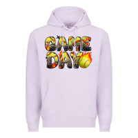 Lilac game day softball leopard Premium Hoodie - Zillion Design Studio