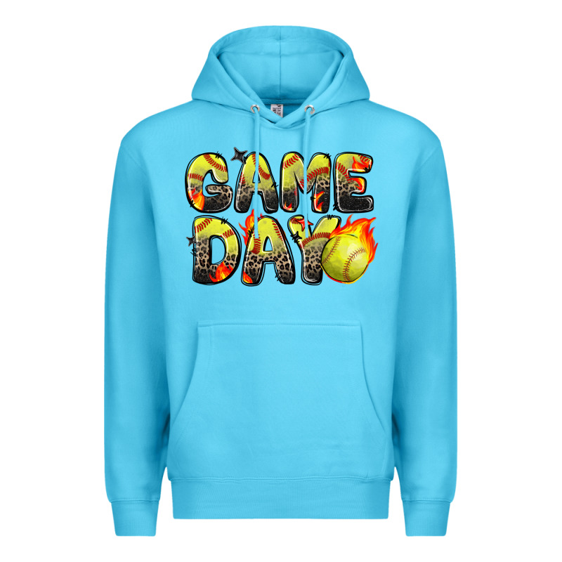 Game Day Softball Leopard Premium Hoodie by Zillion Design Studio | Teevron