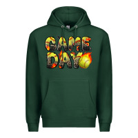 Sports Green game day softball leopard Premium Hoodie - Zillion Design Studio