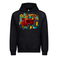 Black western tractor Urban Hoodie - texasbilliewilder