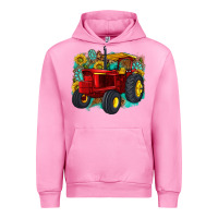Fuchsia Pink western tractor Urban Hoodie - texasbilliewilder
