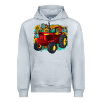 Heather Grey western tractor Urban Hoodie - texasbilliewilder