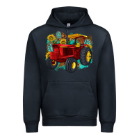 Navy western tractor Urban Hoodie - texasbilliewilder