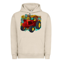 Pigment French Oak western tractor Urban Hoodie - texasbilliewilder