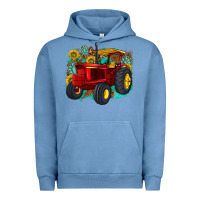 Pigment Pebble Blue western tractor Urban Hoodie - texasbilliewilder