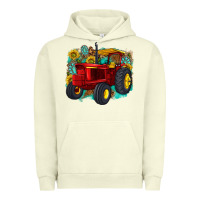 Pigment Pistachio western tractor Urban Hoodie - texasbilliewilder
