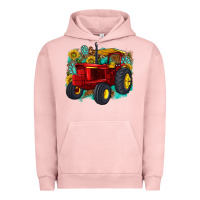 Pigment Salmon western tractor Urban Hoodie - texasbilliewilder