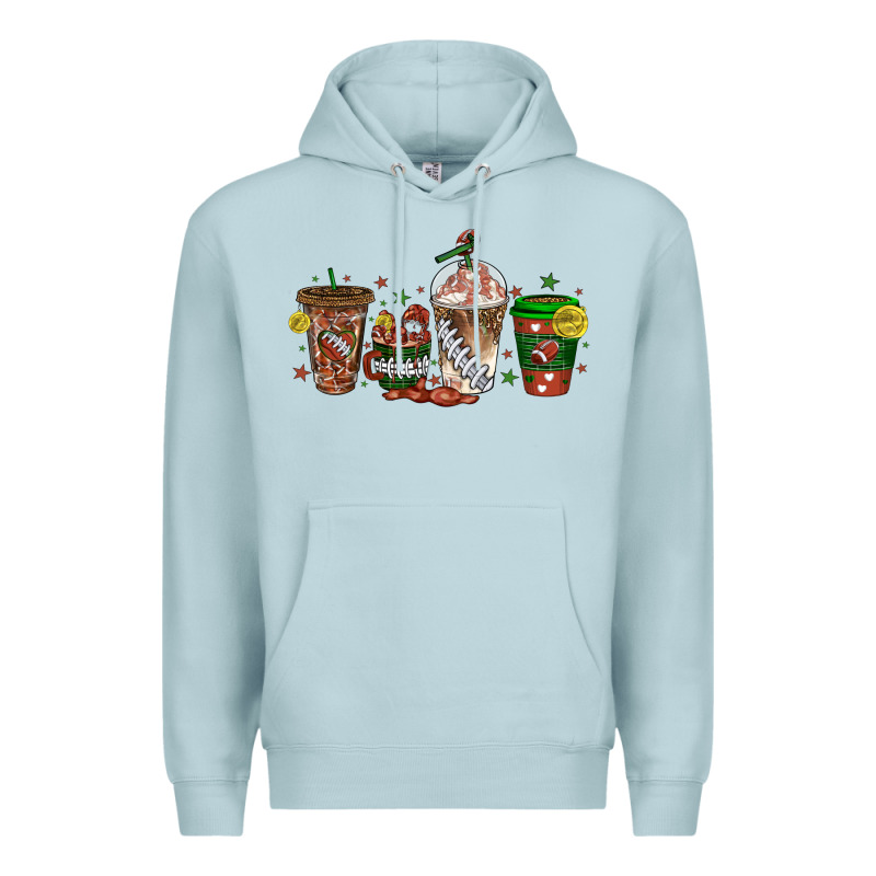 American Football Coffee Cups Premium Hoodie by texasbilliewilder | Teevron