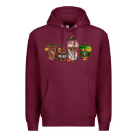 Burgundy american football coffee cups Premium Hoodie - texasbilliewilder
