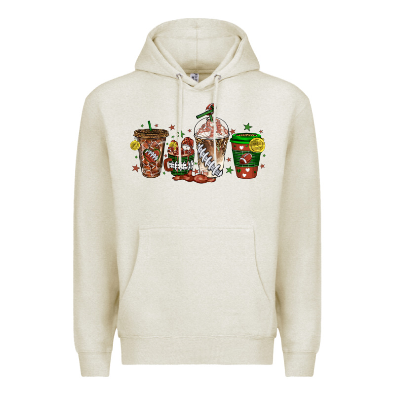 American Football Coffee Cups Premium Hoodie by texasbilliewilder | Teevron