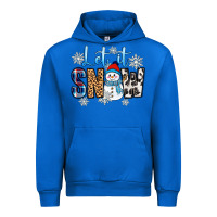 Cobalt let it snow Urban Hoodie - Zillion Design Studio