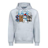 Heather Grey let it snow Urban Hoodie - Zillion Design Studio