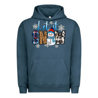 Pigment Midnight Navy let it snow Urban Hoodie - Zillion Design Studio