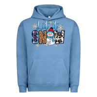 Pigment Pebble Blue let it snow Urban Hoodie - Zillion Design Studio