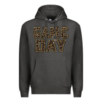 Charcoal Heather game day leopard Premium Hoodie - Zillion Design Studio