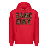 Red game day leopard Premium Hoodie - Zillion Design Studio