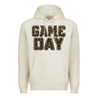 Oatmeal Heather game day leopard Premium Hoodie - Zillion Design Studio