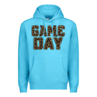 Ocean Blue game day leopard Premium Hoodie - Zillion Design Studio