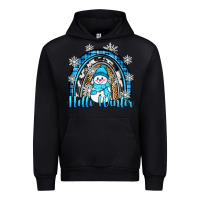 Black hello winter rainbow Urban Hoodie - Zillion Design Studio