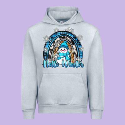 Hello Winter Rainbow Urban Hoodie Designed By Zillion Design Studio