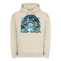 Pigment French Oak hello winter rainbow Urban Hoodie - Zillion Design Studio