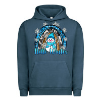 Pigment Midnight Navy hello winter rainbow Urban Hoodie - Zillion Design Studio