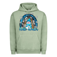 Pigment Oil Green hello winter rainbow Urban Hoodie - Zillion Design Studio