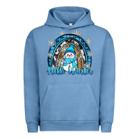 Pigment Pebble Blue hello winter rainbow Urban Hoodie - Zillion Design Studio