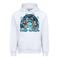White hello winter rainbow Urban Hoodie - Zillion Design Studio