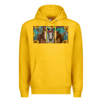 Lemon horses with leopard and sunflowers Premium Hoodie - RanaPortraitStore