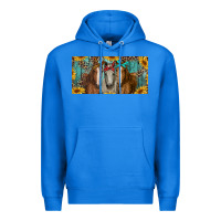 True Royal horses with leopard and sunflowers Premium Hoodie - RanaPortraitStore
